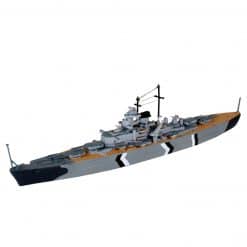 Alternative view of Revell sotalaiva Bismarck koottava pienoismalli