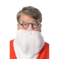 Joulupukin naamari parralla