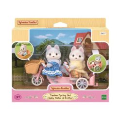 Sylvanian tandempyöräily husky sisarukset