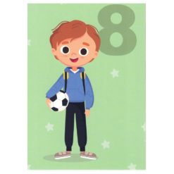 Kortti onnittelukortti jalkapallonpelaaja