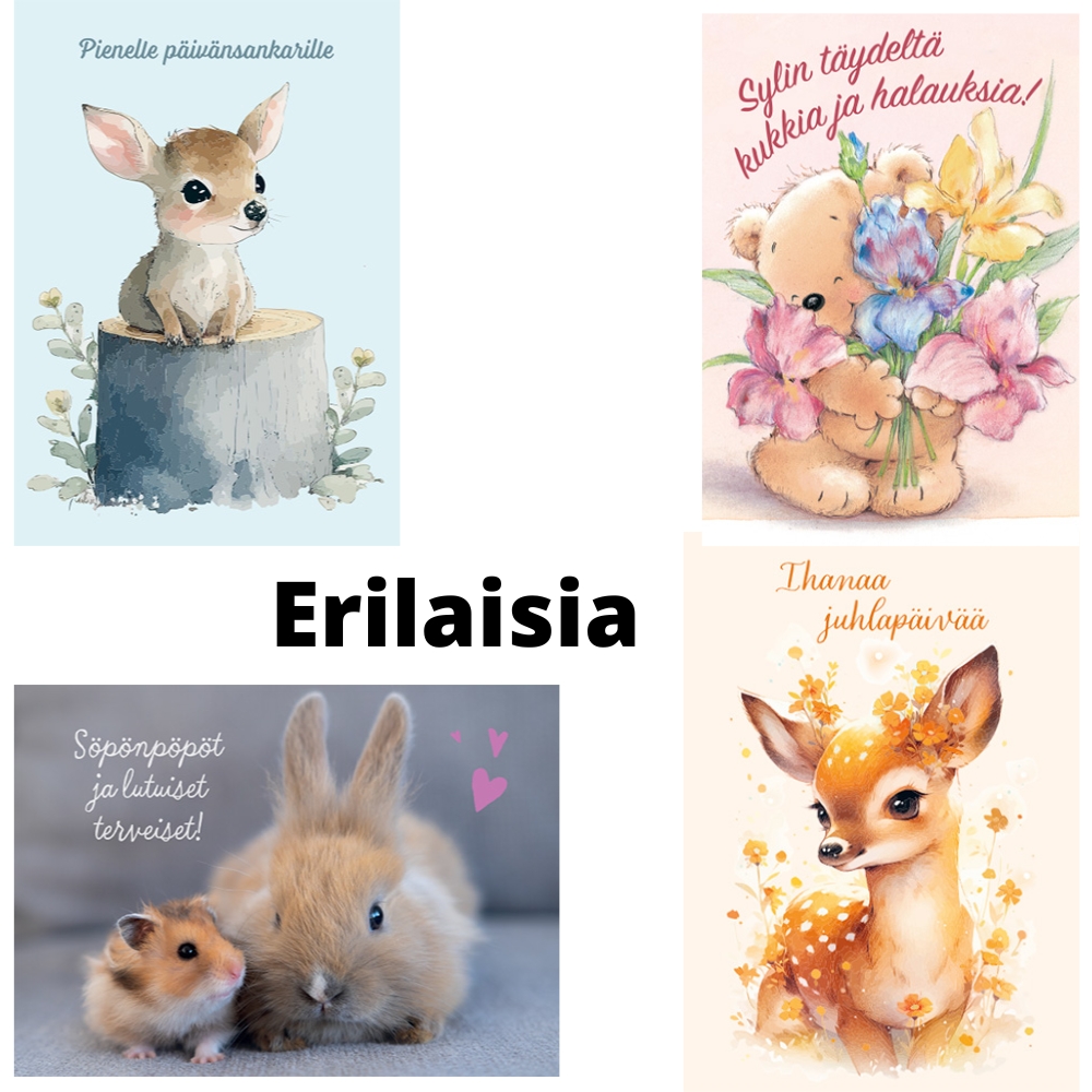 Syntymäpäiväkortti pinkki 1-osainen