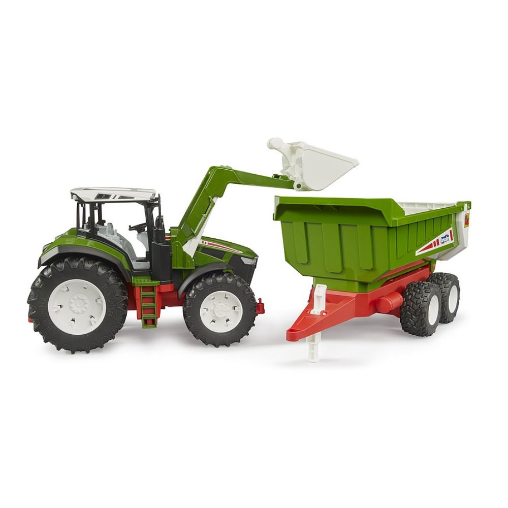 Bruder Roadmax traktori kärry ja kauha