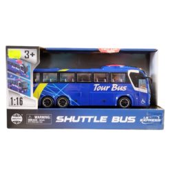 Bussi 27 cm vilkut ja äänet sininen