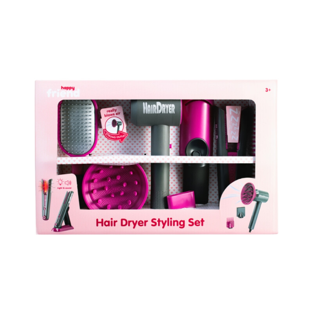 Hiustenmuotoilusetti valot & äänet Happy Friend