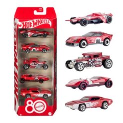 Hot Wheels auto 5 kpl Mattel 80V ruby red
