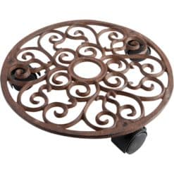 Kukkaruukun alusta Ø29 cm metalli ruskea