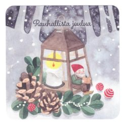 tonttu lyhdyn sisällä