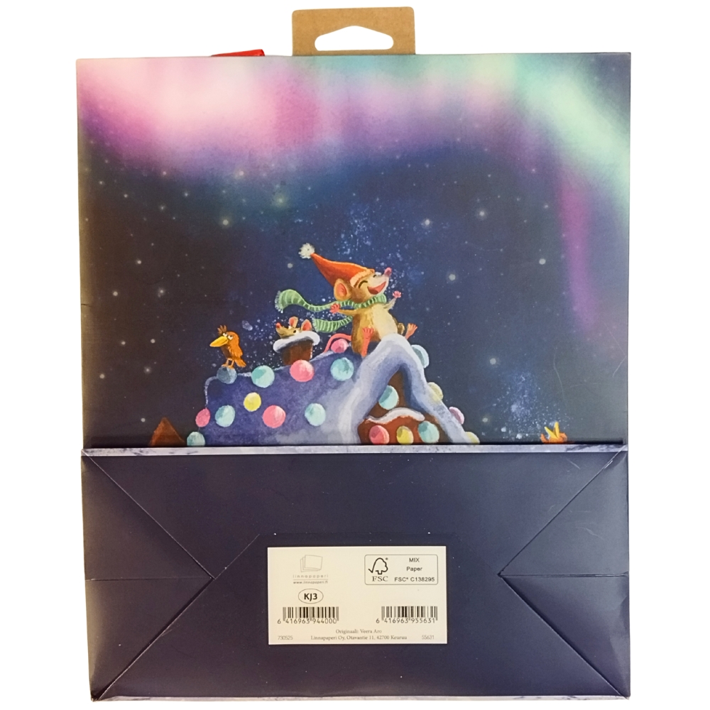 Joululahjakassi 23x18x8 cm Linnapaperi