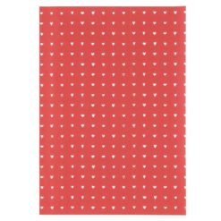 valkoisia sydämiä punaisella pohjalla