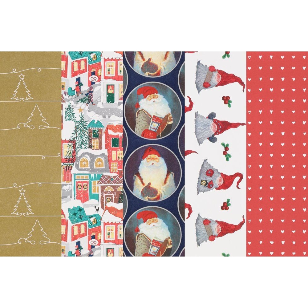 Joulupaperi 100 cm x 5 m erilaisia