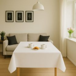 valkoinen kerni pellava 140 cm pöytäliina