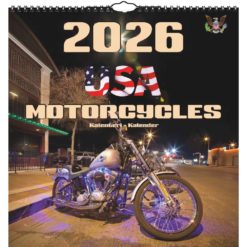 Kalenteri seinäkalenteri iso Moottoripyörät USA 2026 Aika