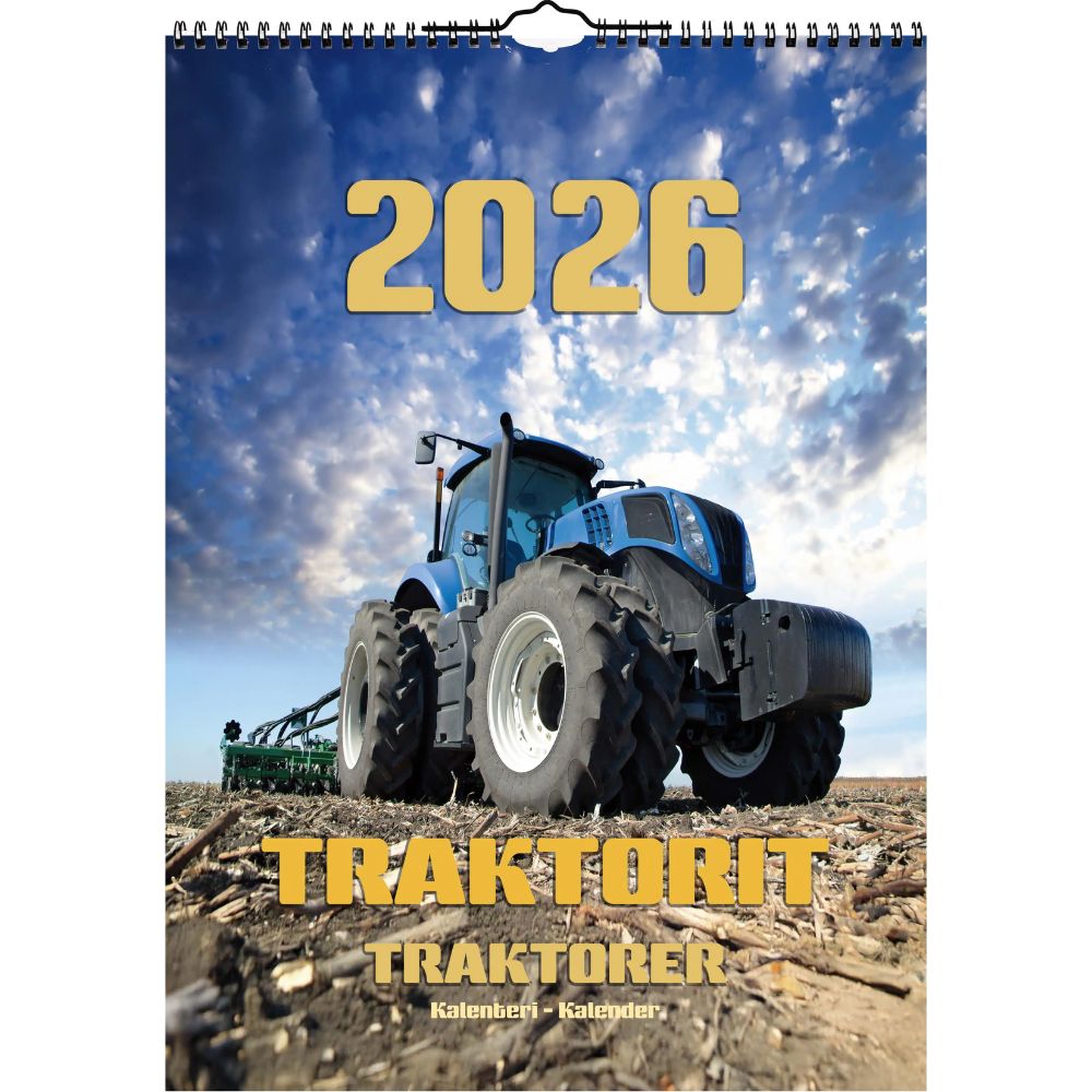 Kalenteri seinäkalenteri iso Traktorit 2026 Aika