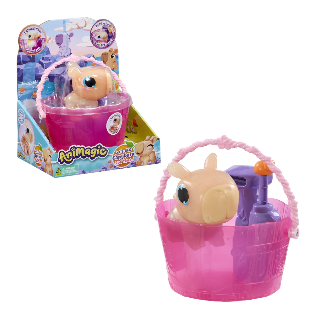 Kapybara Animagic kylpyleikkisetti Let's Glo