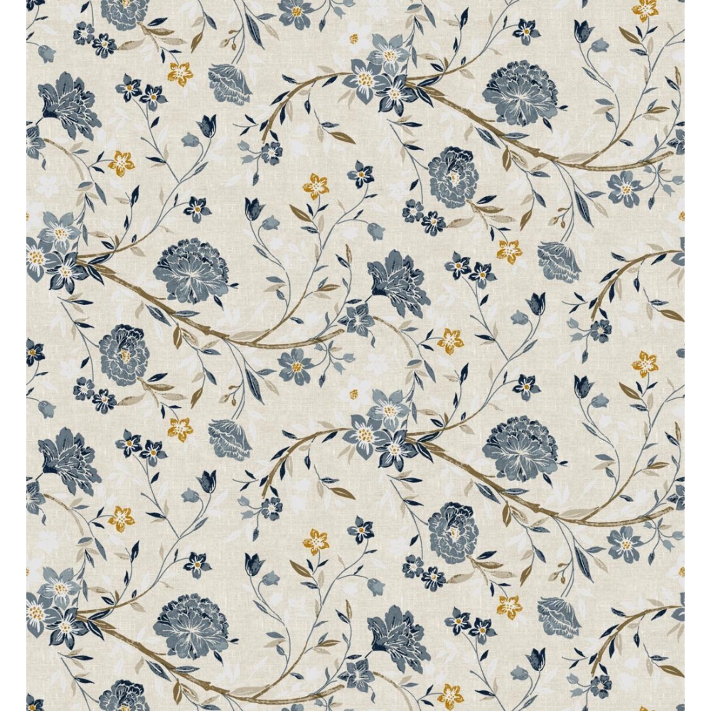 Kerni 140 cm beige siniset kukat