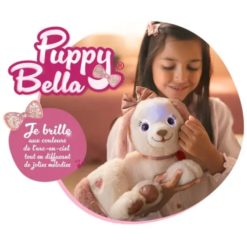 Koira Pehmo Bella Puppy Dog – Interaktiivinen koirapehmo 30 cm, pinkki ja valkoinen