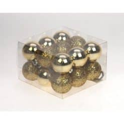 Kuusenpallo 3 cm 18 kpl kulta