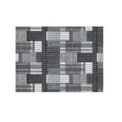 Kylpyhuonematto 65 cm Patchwork mustaharmaa A41072 (1)