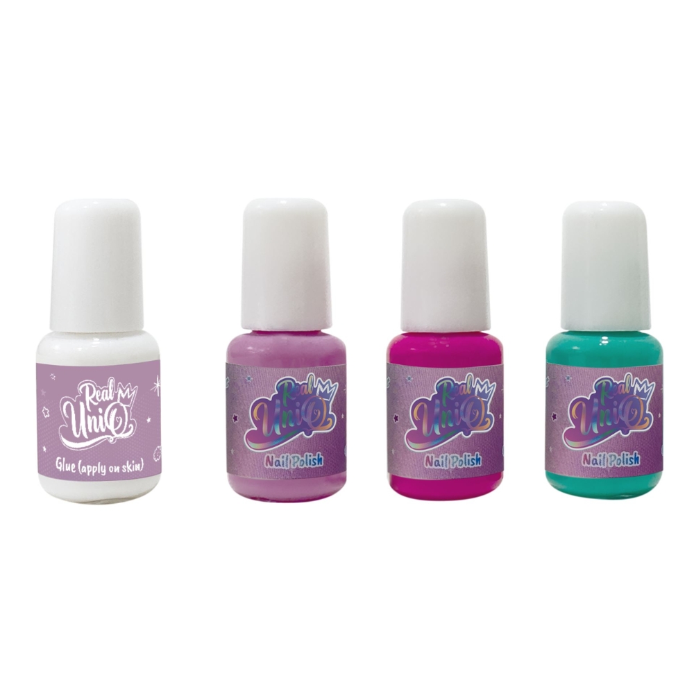 Kynsisetti Real Uniq Nail Art kynsilakkaa ja -tarroja