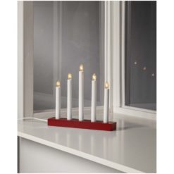 Kynttelikkö 5l punainen Inez