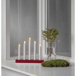 Kynttelikkö 5l punainen Inez