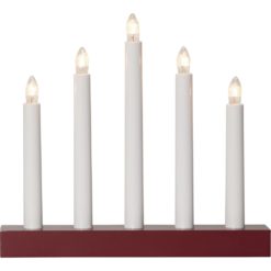 Kynttelikkö 5l punainen Inez