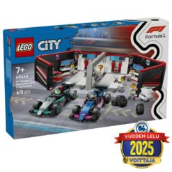 LEGO City 60444 F1 talli ja Mercedes amg ja autojen lelusetti
