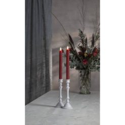 Led-antiikkikynttilä 24,5 cm punainen Flamme