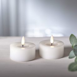 Led-tuikku 7 cm valkoinen Flamme Flow 2-pack