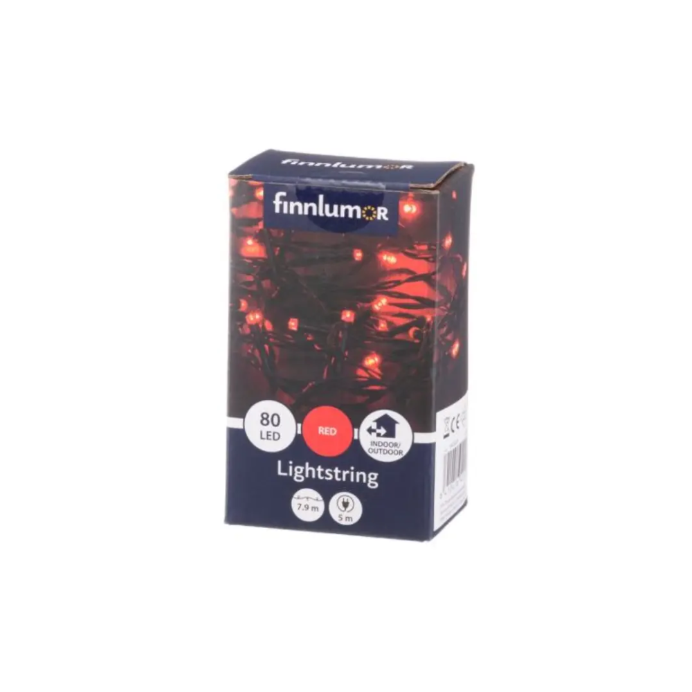 Led valoketju 80 led punainen