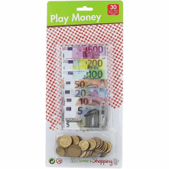 Leikkirahat setelit ja kolikot