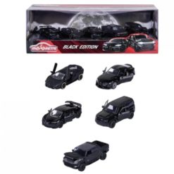 Majorette autot 5-Pack Autot Lahjapakkauksessa – Black Edition 2.0, 1:64