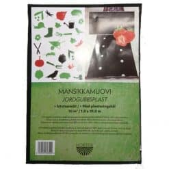 Mansikkamuovi 1x10 m ja istutusreiät