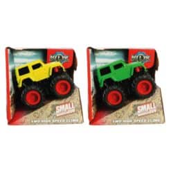 Monsteriauto keltainen tai vihreä 4WD