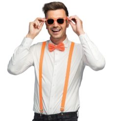 Naamiaislasit ja henkselit oranssi