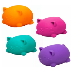 kissan muotoinen Needoh Cool Cats -puristelupallo, erivärisiä