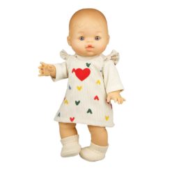 Nuken mekko ja paita sydänkuvio 35-45 cm