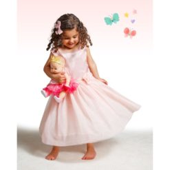 Nuken röyhelömekko, laukku ja kruunu