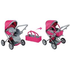 Nukenvaunu yhdistelmävaunu pinkki Dollri