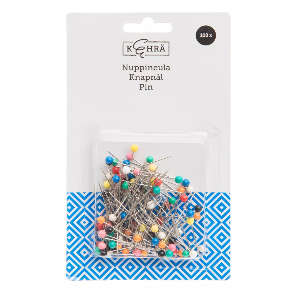 Nuppineulat 100 kpl Kehrä