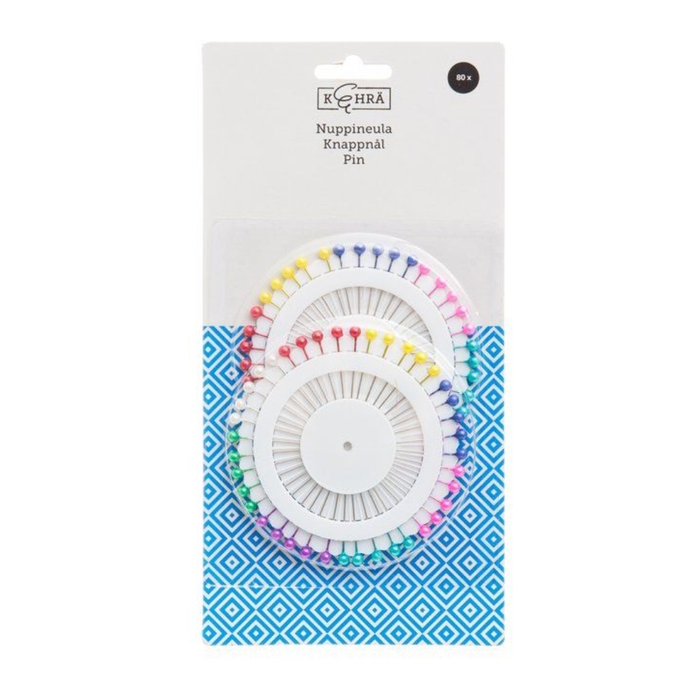 Nuppineulat 80 kpl kiekko Kehrä