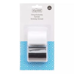 Ompelulanka 2 kpl musta ja valkoinen Kehrä