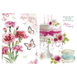 kukat ja perhoset tai kakku