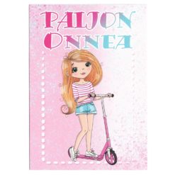 tyttö ja potkulauta,