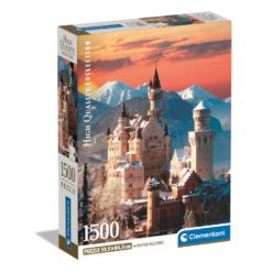 Palapeli 1500 palaa Neuschwanstein Clementoni