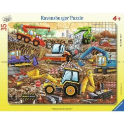Palapeli 35 palaa kehys työmaa-ajoneuvot Ravensburger