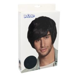 Peruukki Tyler musta lyhyt Boland