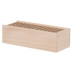 Puulaatikko laserkoriste rei'itetty liukukansi 24x10x7 cm
