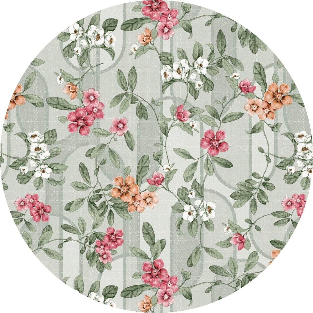 Pyöreä vahakangas 140 cm Huvilaköynnös