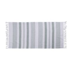 Pyyhe Fouta Hamam 80x170cm valko-vihreä